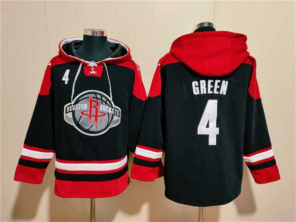 Men's Houston Rockets #4 Jalen Green Black Red Lace-Up Pullover Hoodie,We sell and wholesale Men's Houston Rockets #4 Jalen Green Black Red Lace-Up Pullover Hoodie on line form chian!
